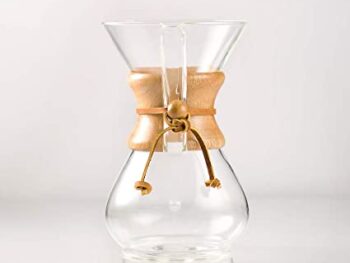 Coador Chemex com Colar de Madeira 6 Xícaras
