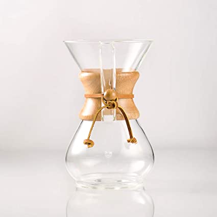 Coador Chemex com Colar de Madeira 6 Xícaras