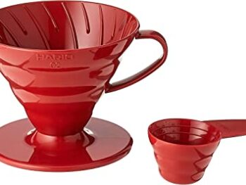 Coador Hario V60 Acrílico Vermelho Tamanho 02